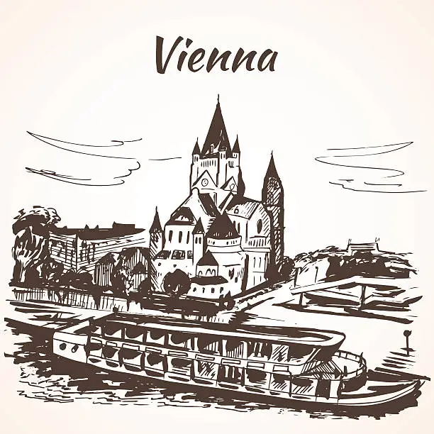 Vector illustration of Schönbrunn Palace, Vienna