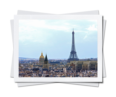Tour Eiffel in Paris  (Clipping path)
