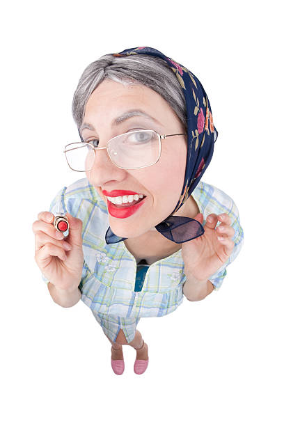 istock Fisheye Old Woman With Lipstick 531711520