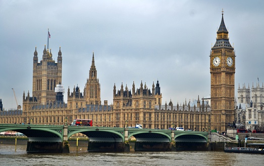 London Big Ben Westminster bridge evening blue hour