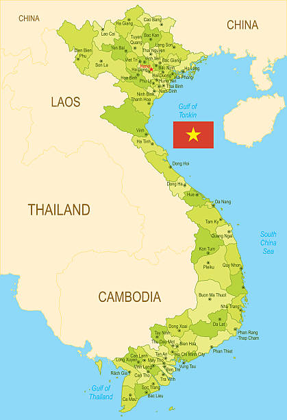 vietnam - laos stock-grafiken, -clipart, -cartoons und -symbole