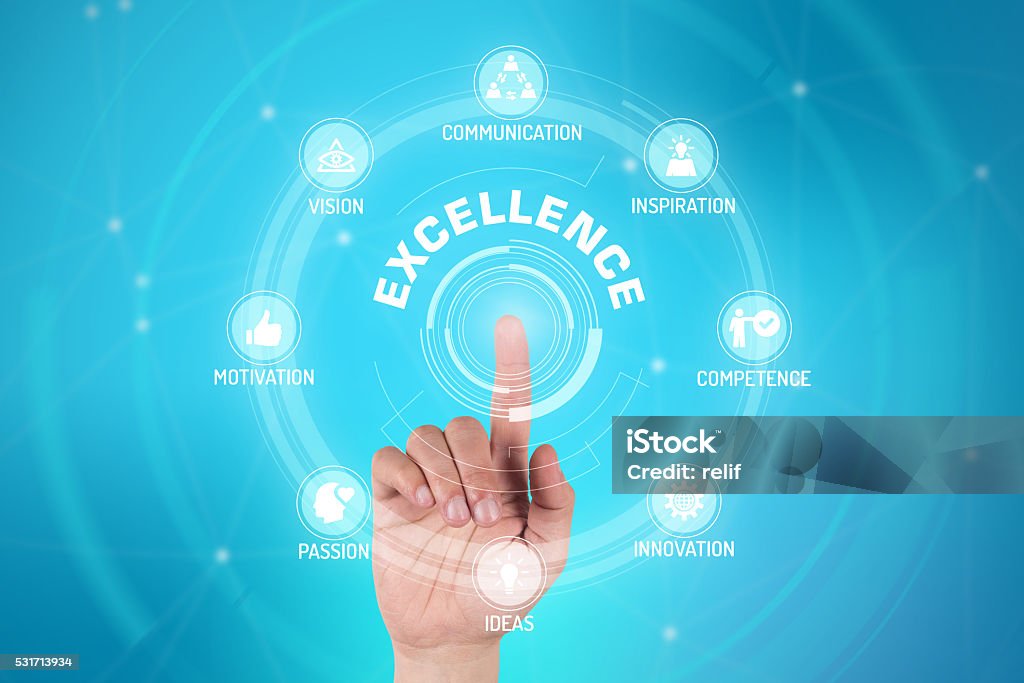 EXCELLENCE TECHNOLOGY COMMUNICATION TOUCHSCREEN FUTURISTIC CONCE EXCELLENCE TECHNOLOGY COMMUNICATION TOUCHSCREEN FUTURISTIC CONCEPT Award Stock Photo