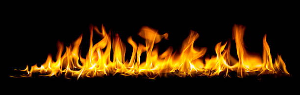 Wide angel view of fire