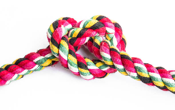 istock Heart shape by colorful fabric rope 531714299