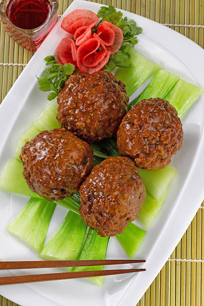 istock Asian Meatballs and Vegetables with red wine 531715775
