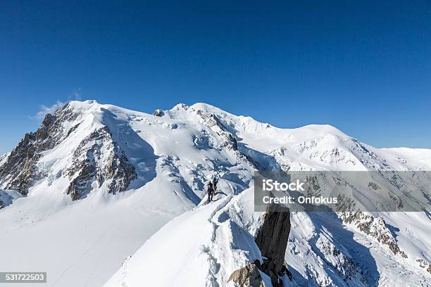 View Of The Alps From Aiguille Du Midi Stock Photo - Download Image Now - 2015, Aerial View, Aiguille de Midi
