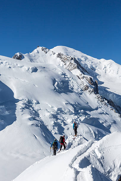 istock Group of Climbers Going at Mont Blanc Summit, Chamonix, France 531722505