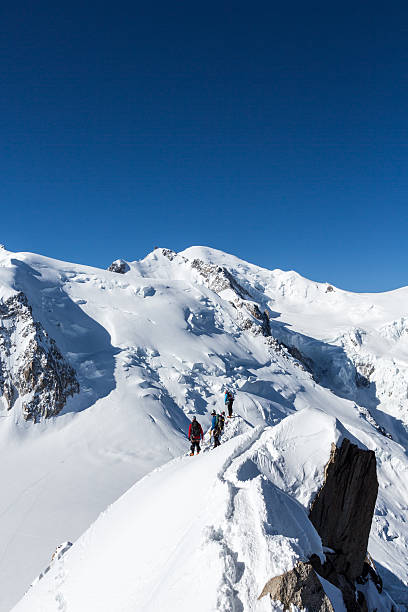 istock Group of Climbers Going at Mont Blanc Summit, Chamonix, France 531722509