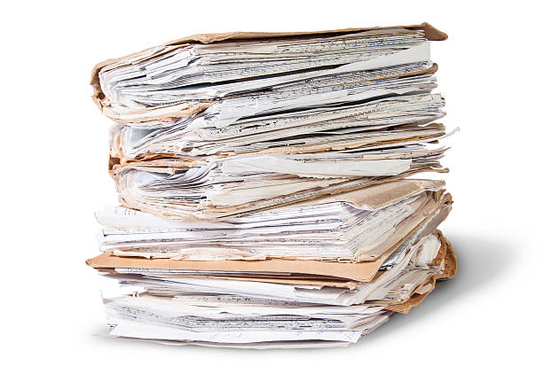 istock Old Files Stacking Up In A Messy Order Rotated 531722881