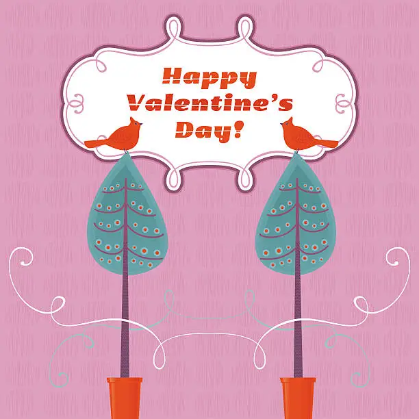 Vector illustration of Happy Valentine's Day!