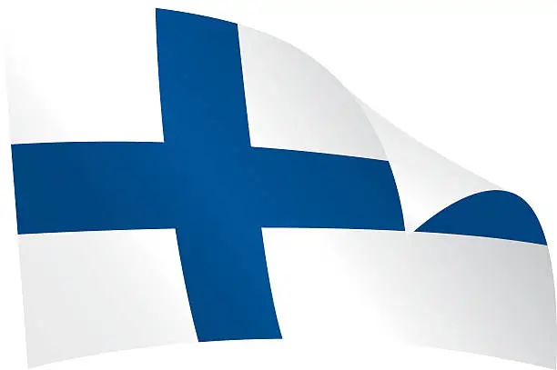 Vector illustration of Finnish Flag