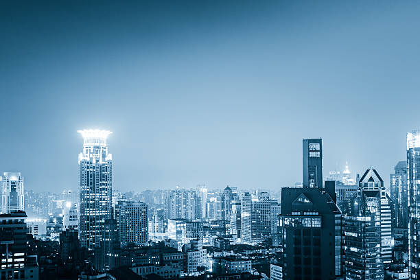 istock night shanghai skyline with reflection ,beautiful modern city 531724785