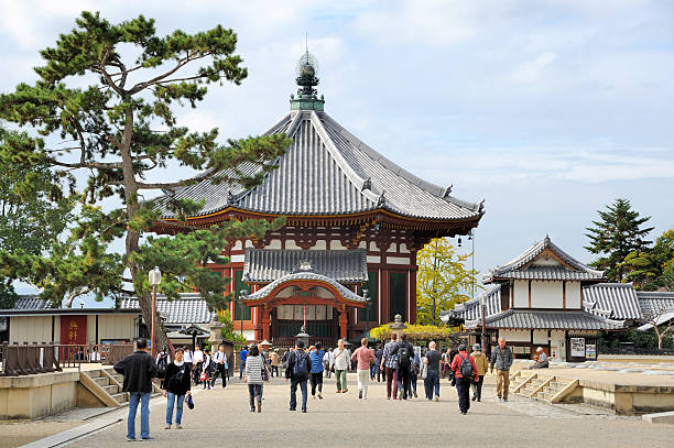 northern octagonal halls of kofukuji temple - 興福寺 奈良 個照片及圖片檔