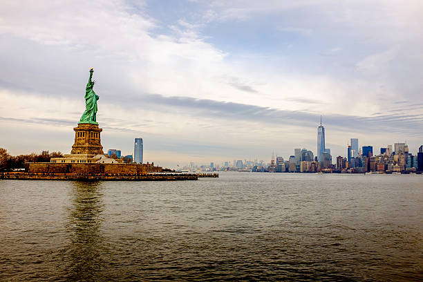 istock Statue of Liberty with New York Skyline 531726471