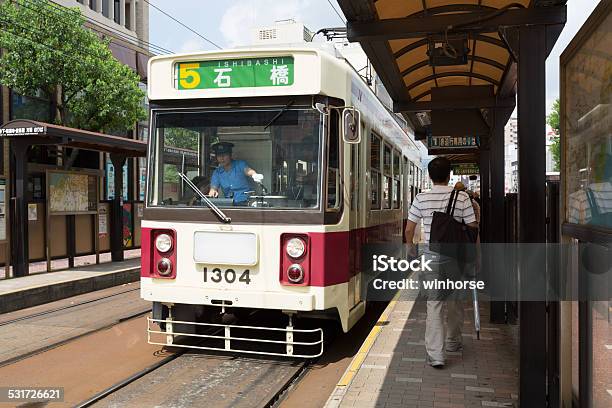 Nagasaki Electric Tramway In Japan Stock Photo - Download Image Now - Asia, Business, Business Finance and Industry