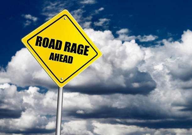 Road rage sign stock photo