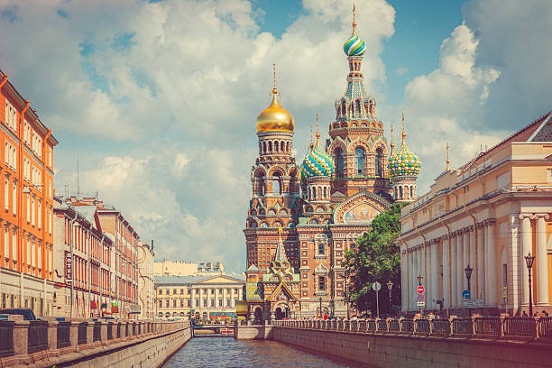 Church of the Savior on Spilled Blood Church of the Savior on Spilled Blood in St. Petersburg and Griboedov canal, Russia bell tower tower photos stock pictures, royalty-free photos & images