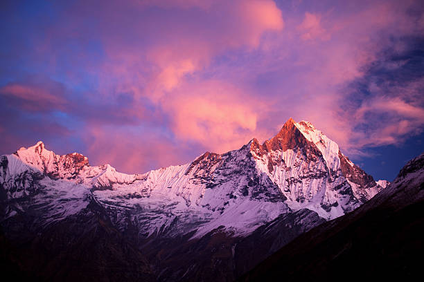istock Mount Machapuchare (Fishtail) at sunset, Nepal 531735245