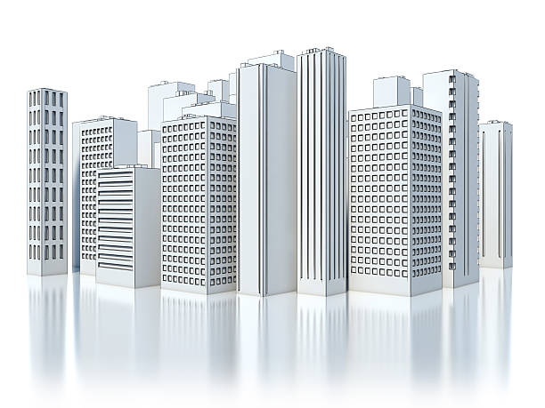 istock Modern Business City isolated on white background. sketch 531735755