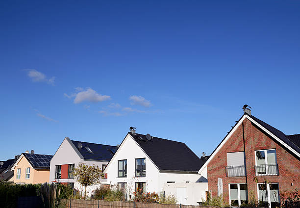 istock Row of basic one-family houses 531736421