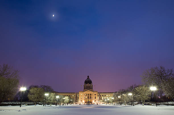 istock Saskatchewan Legislative Building on a moon-lit winter night 531737497