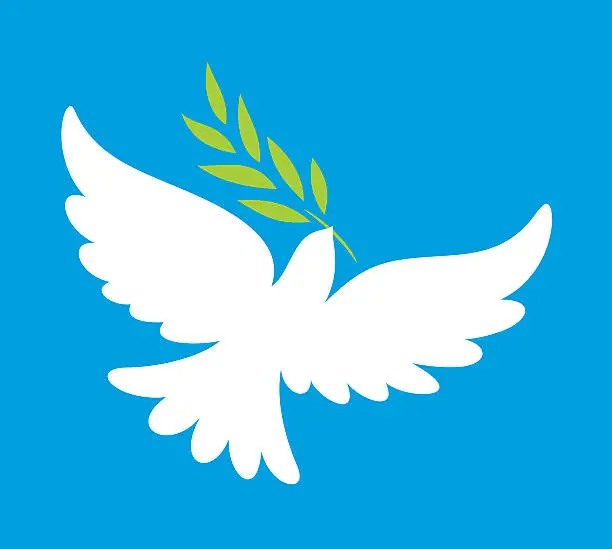 Vector illustration of Dove of peace
