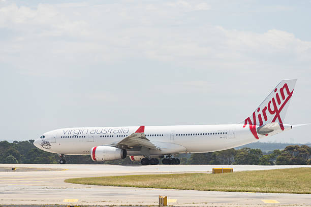 Virgin Australia passenger aircraft stock photo