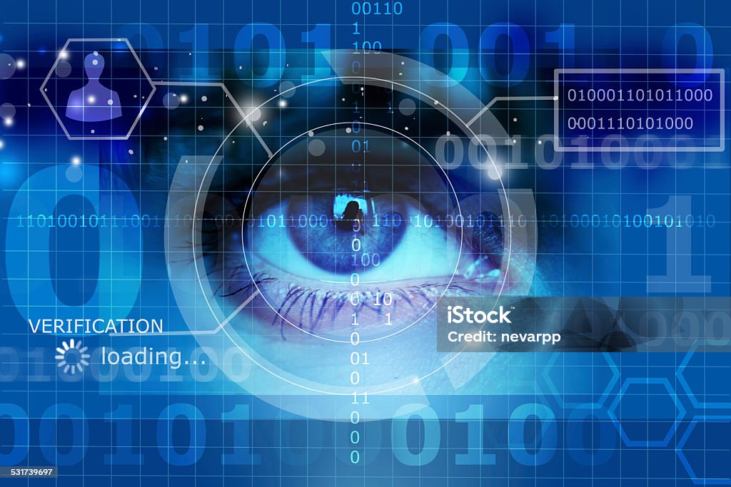 Biometrische screening eye - Lizenzfrei Auge Stock-Foto