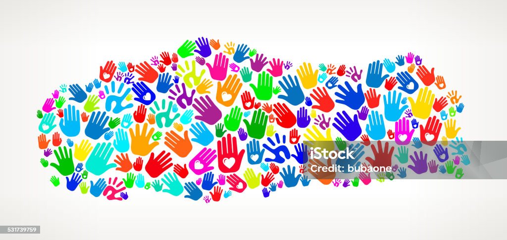 Turkey Hand Prints royalty free vector art Pattern Turkey royalty free vector Colorful Hand Prints interface icon Pattern. The illustration features vector arts of human hand prints. The hand prints vary in size and color. Icon download includes vector art and jpg file. Hand prints include heart shape and work in family, love, friendship community and communication concepts. Backgrounds stock vector