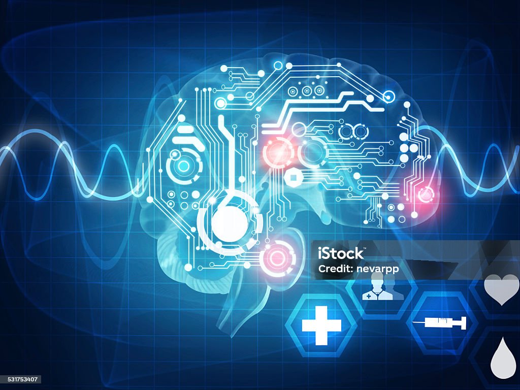 Cerebro Las Olas - Ilustración de stock de Electroencefalograma libre de derechos