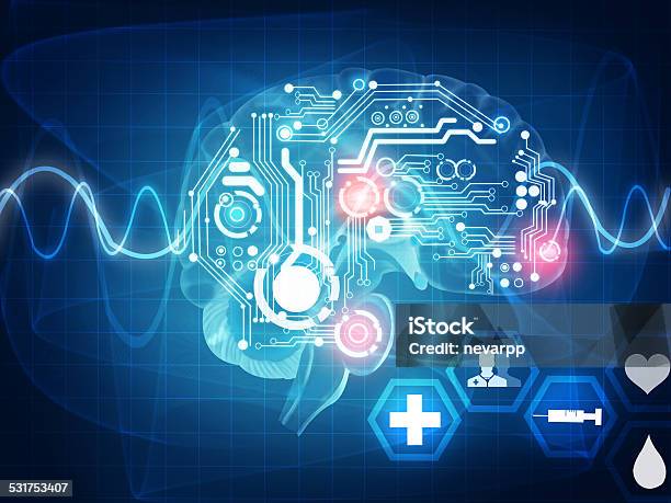 Ilustración de Cerebro Las Olas y más Vectores Libres de Derechos de Electroencefalograma - Electroencefalograma, Asistencia sanitaria y medicina, Datos