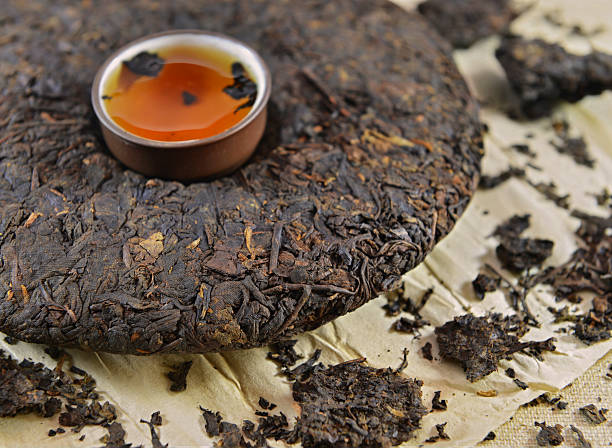 istock Close up of chinese Pu-Erh tea with cup 531754049