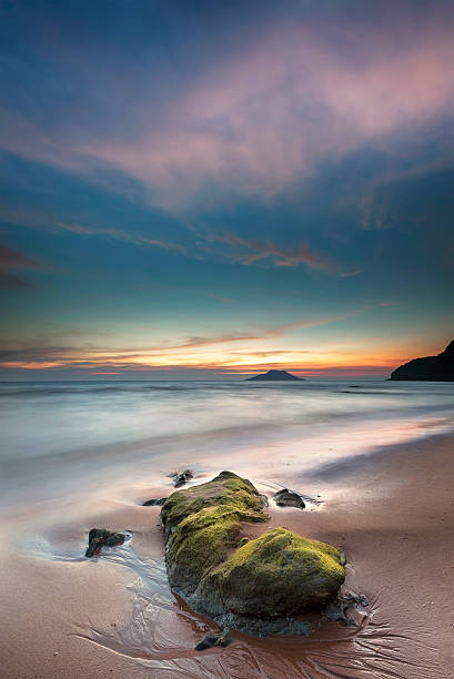 istock sunset at Ao Krathing with Twilight and wave rock 531755505