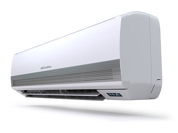 acondicionador de aire sistema aislado en blanco. - air condition shampoo air conditioner fotografías e imágenes de stock