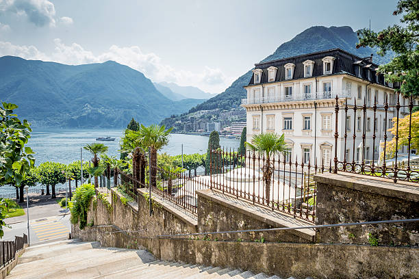 Lugano in Switzerland Lugano in Switzerland lugano stock pictures, royalty-free photos & images
