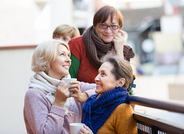 istock Senior women drinking tea at balcony 531758057