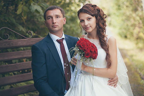 istock Husband and Wife on Wedding Day 531758109