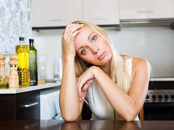 istock Unhappy  blonde  woman 531760285