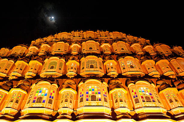 istock Moon over Hawa Mahal, Jaipur, Rajasthan, India 531771700