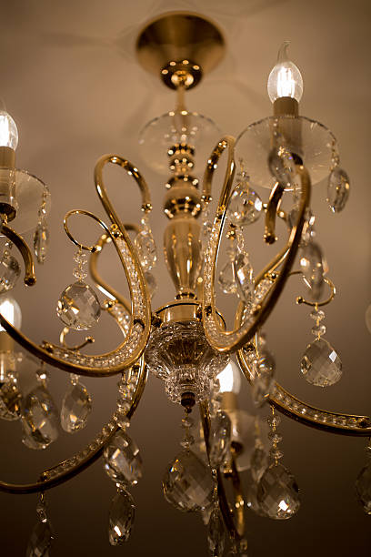 istock Chrystal chandelier close-up. Glamour background with copy space 531771736