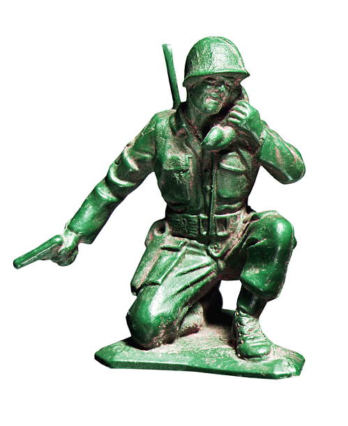 istock Plastic Toy Soldier Kneeling on One Knee 531771947
