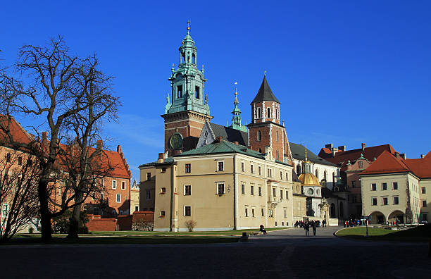 The Cathedral Basilica of St Stanislaw & Vaclav stock photo