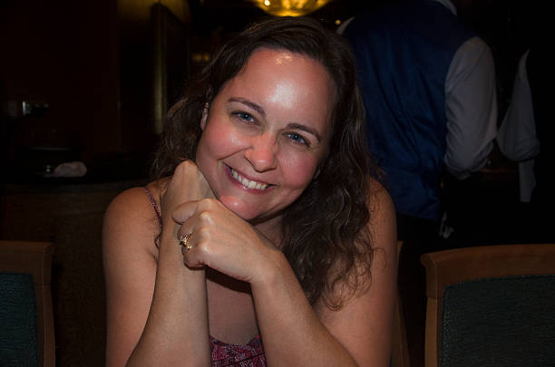 Fiancee in the Cruise Ship Dining Room