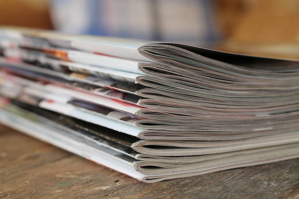 istock Magazines on the wooden table 531778004