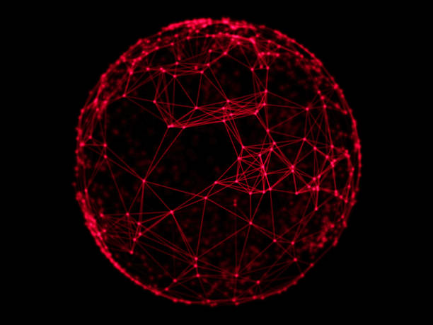 istock Abstract sphere geometry orb and polygonal lines and dots. Futuristic Technology 531778886