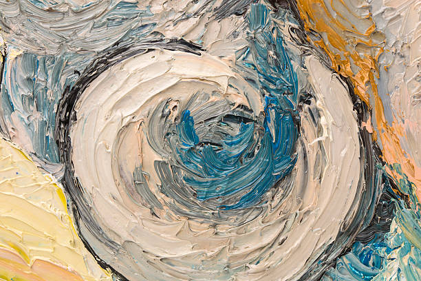 istock Abstract oil painting of circles. 531781184