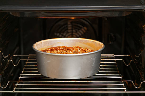 istock Homemade pie in open oven 531781898