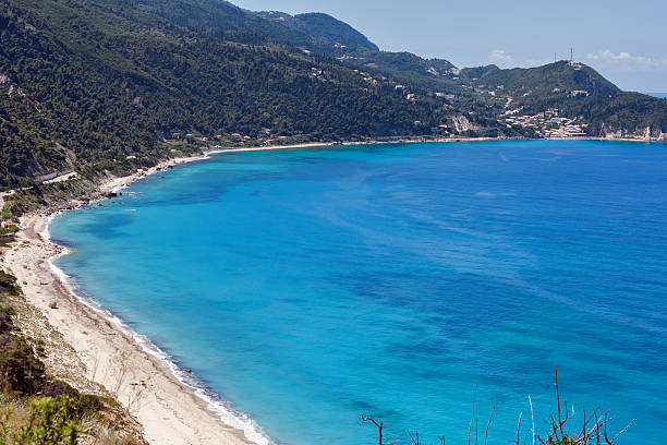 istock Blue beaches around Agios Nikitas village, Lefkada 531782992