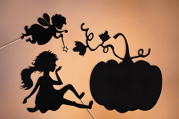 istock Fairy Godmother, Cinderella and Pumpkin shadow puppets 531785804