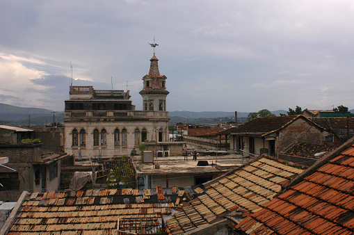 Houses and roofs of Santiago de Cuba, Cuba